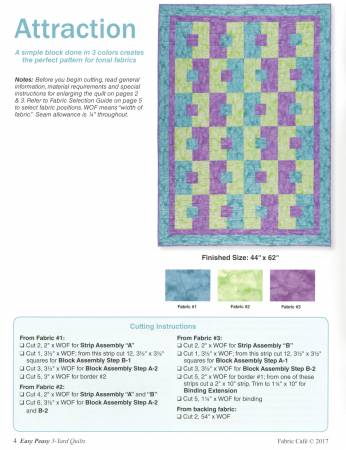 Easy Peasy 3-Yard Quilts # FC031740