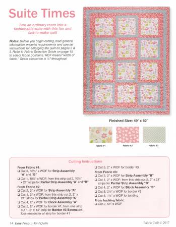 Easy Peasy 3-Yard Quilts # FC031740