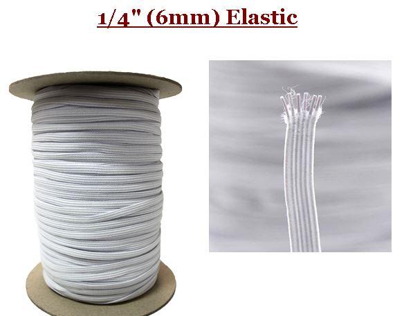 Elastic  1/4"  White - PEL-PKE-14