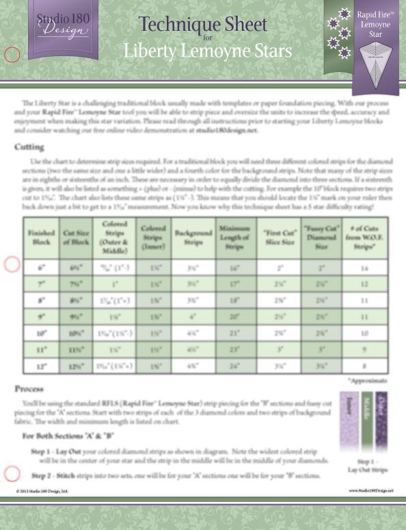 Technique Sheet - Liberty Lemoyne  - DTEC11