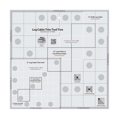Creative Grid Log Cabin Trim Tool 6" & 12" CGRJAW2