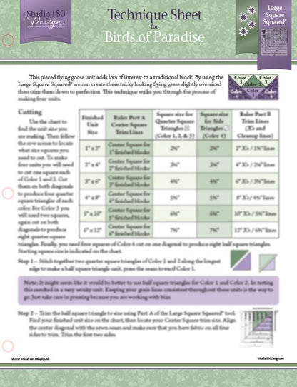 Technique Sheet - Bird of Paradise - DTEC17