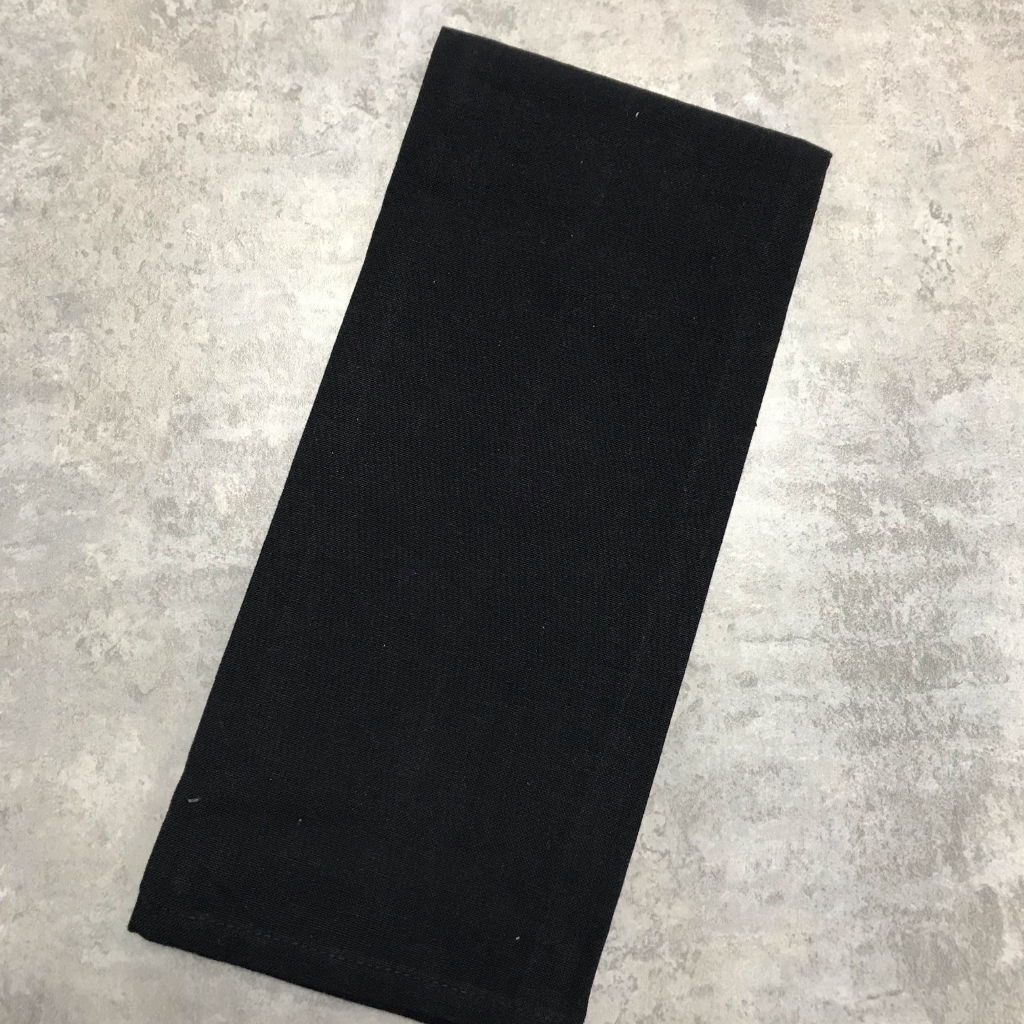Flat Weave Dishtowel - Black