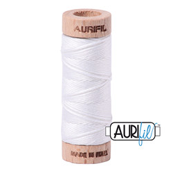 Floss Aurifil 6 Strand 18 yard  White - AFWS-2024