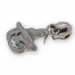 Four 5 Jack-O'-Lantern Zipper Pulls Gunmetal # STS266B