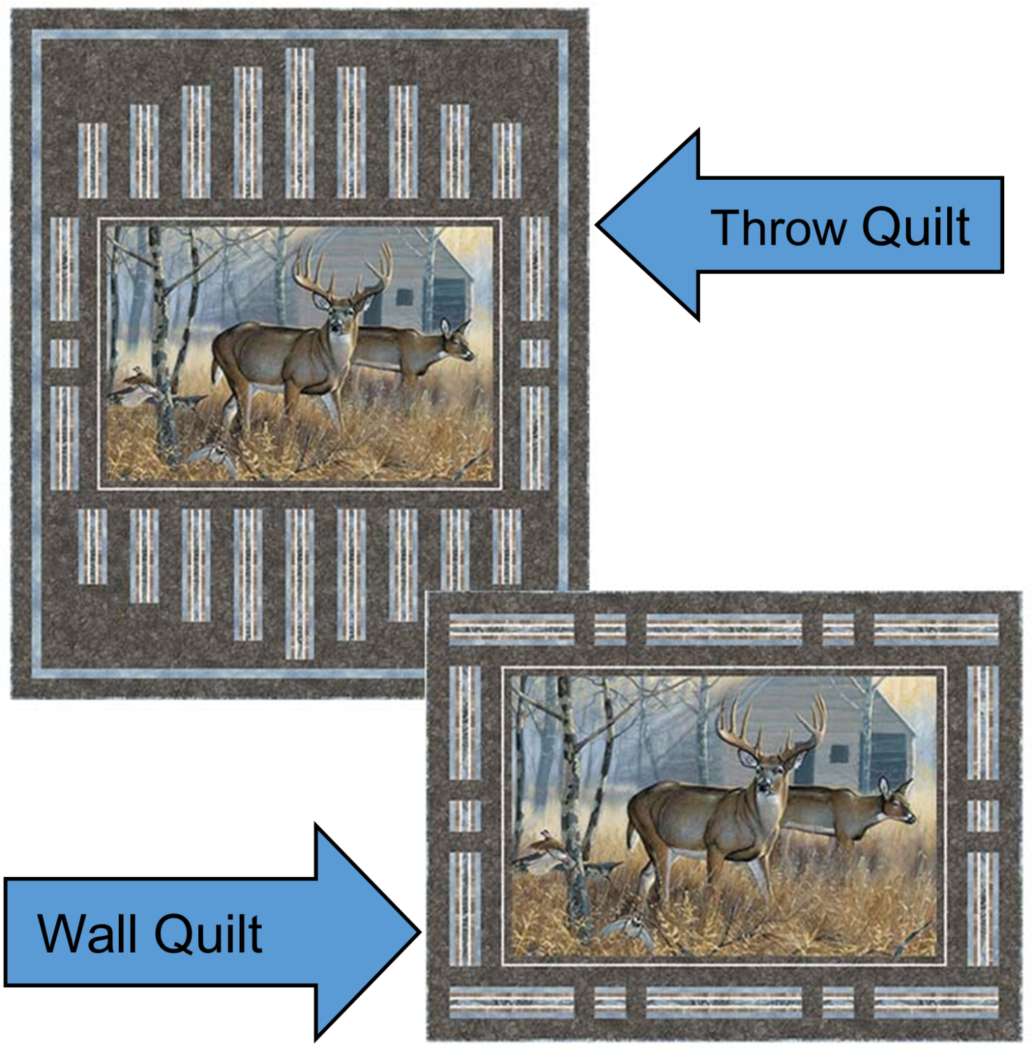 Framed Whitetails Wallhanging