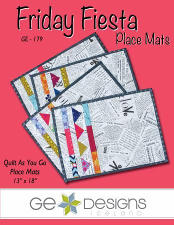 Friday Fiesta Placemats Quilt as You Go # GE179