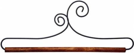 Hanger, 12in Double Scroll Holder With Dowel