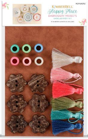 Happy Place Embroidery Projects Embellishment Kit # KDKB1292