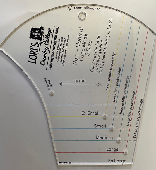 Face Mask Template - 5 Sizes