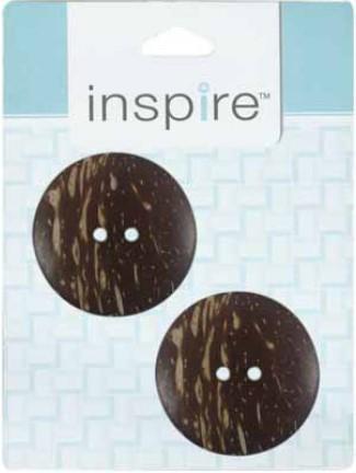 INSPIRE 2 Hole Button - 38mm (11⁄2″) - 2 count - Coconut