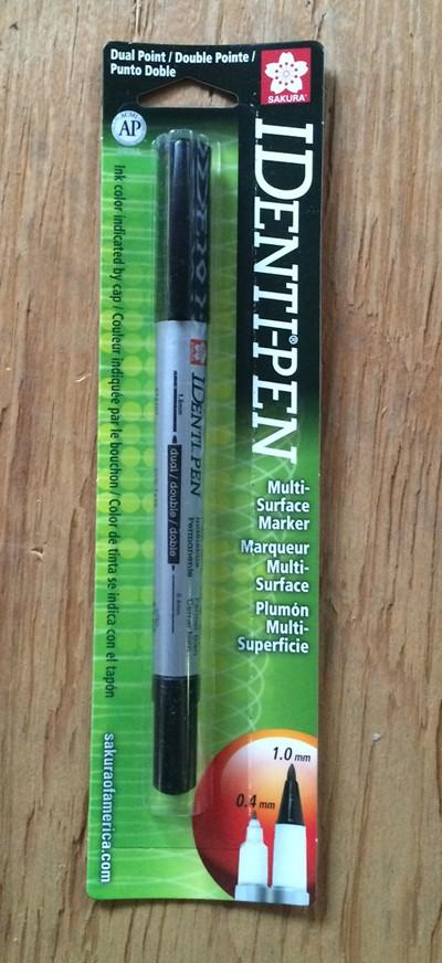 Identi-Pen Dual Point, Black, Permanent Ink, Water Proof - 44181