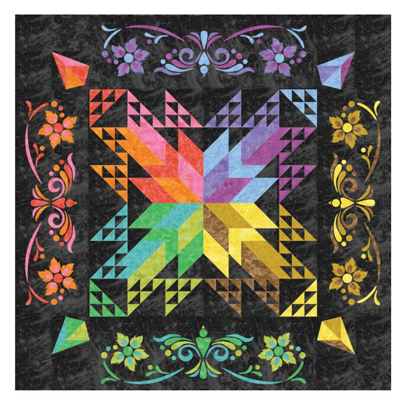 Inner Reflections Block of the Month Dark Colorway - Full Kit.