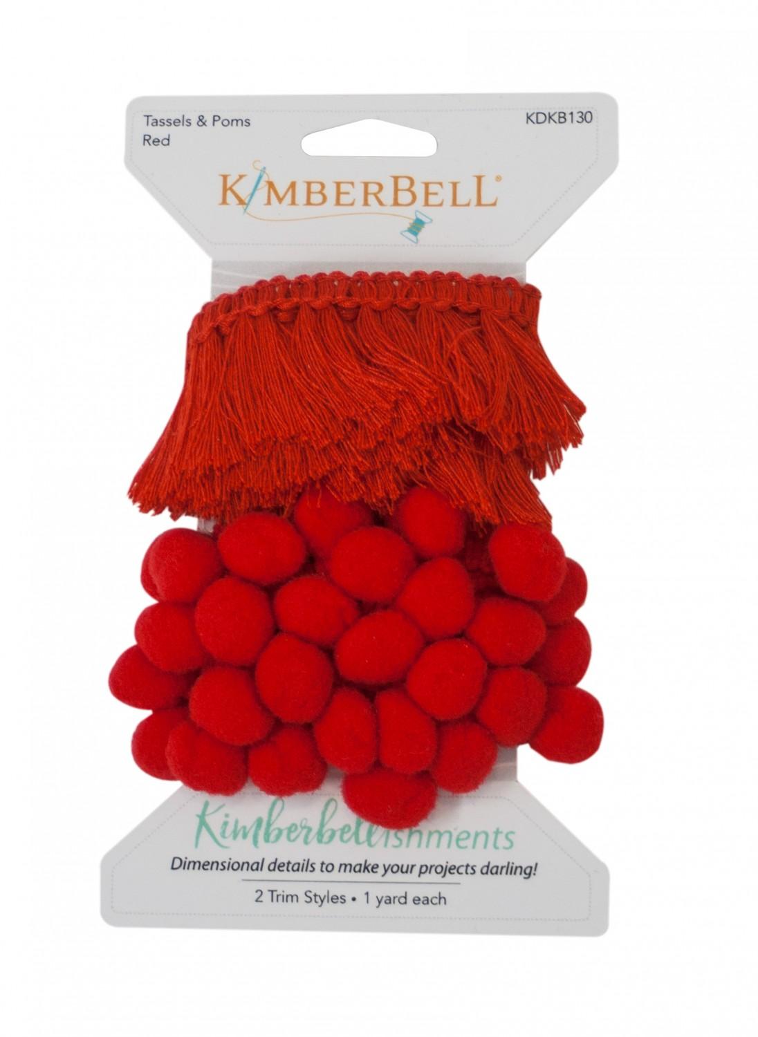 Kimberbellishments Tassels & Poms Trim Red # KDKB130 - SPECIAL ORDER