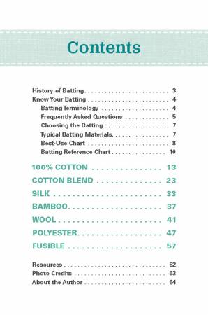 Know Your Battings: Carry-along Reference Guide for Quilters and Sewers - L256K