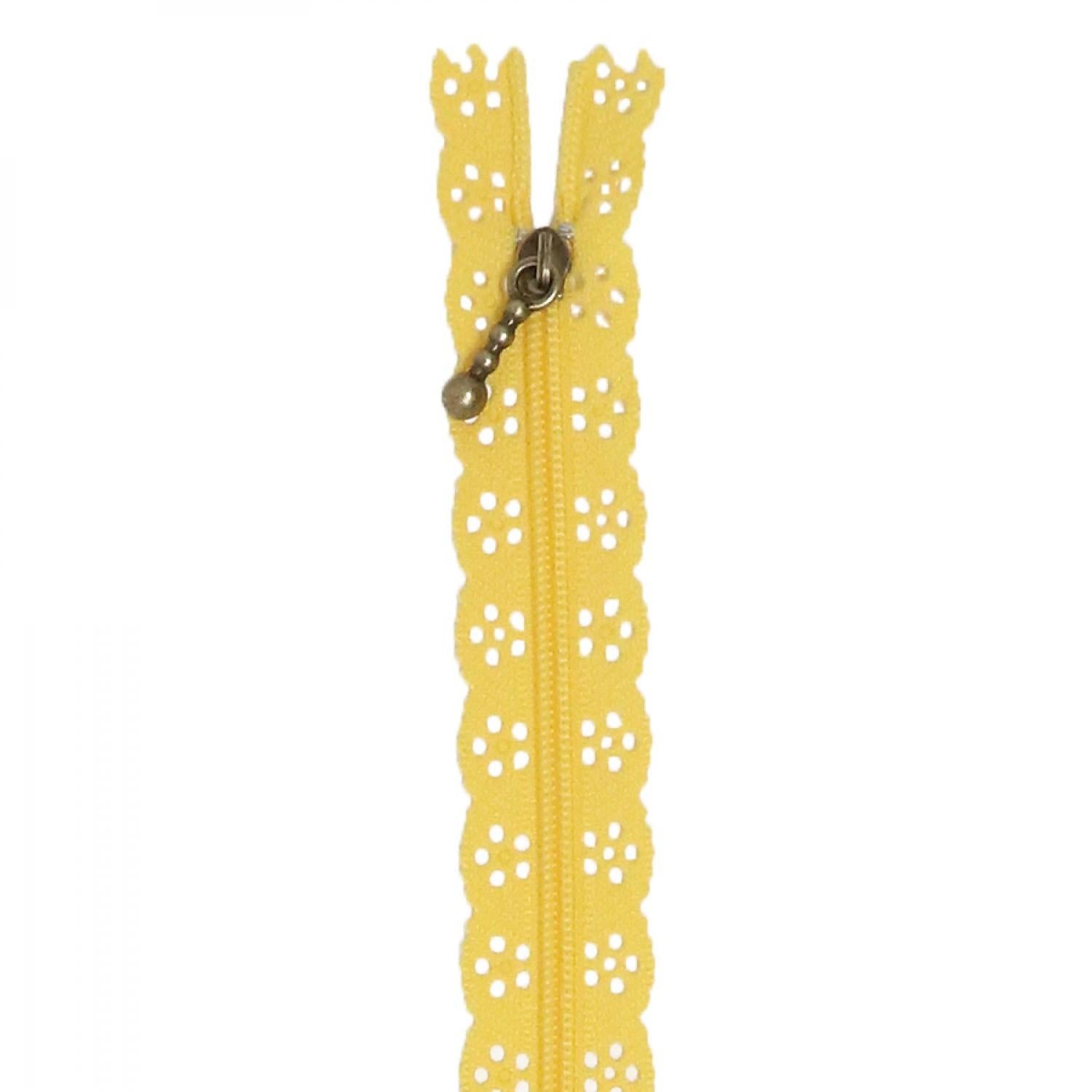 Lace Zipper 14″ - Canary Yellow - KDKB188 - SPECIAL ORDER