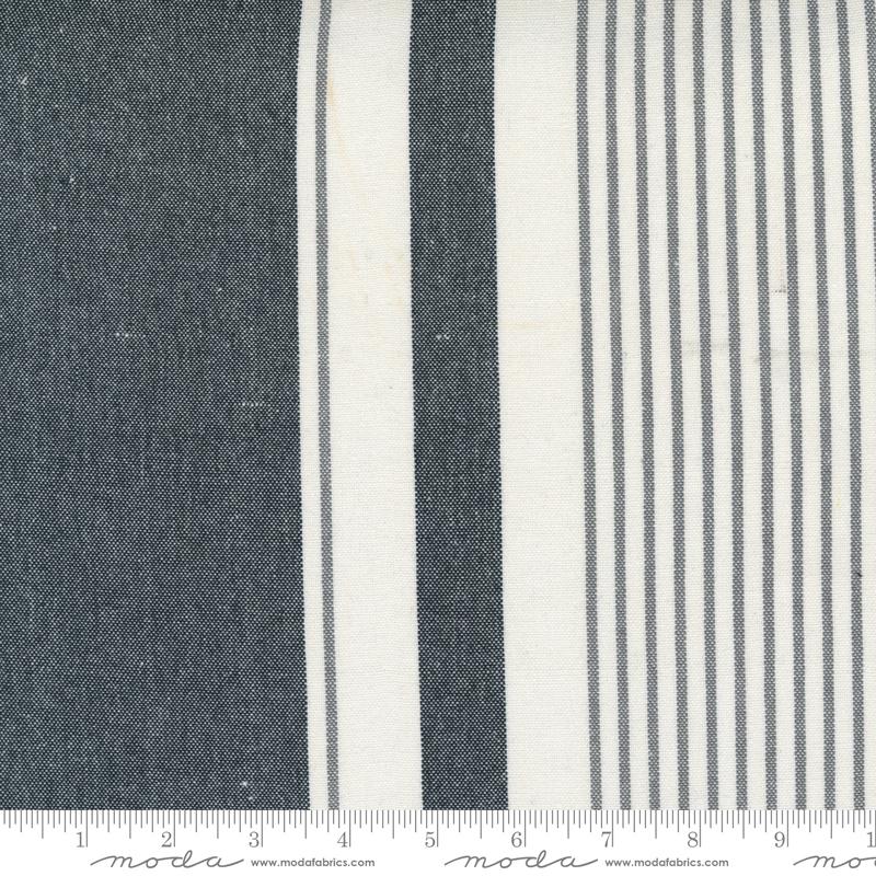 Lakeside 18" Toweling - Black - Woven Stripe - 5992-265*