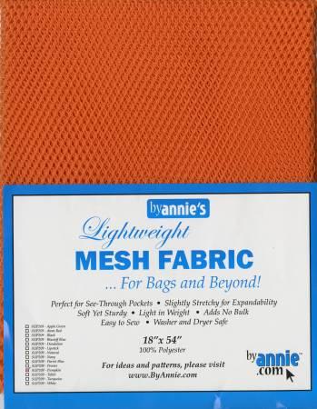 Lightweight Mesh Fabric - Pumpkin - 18x54in # SUP209-PUMP