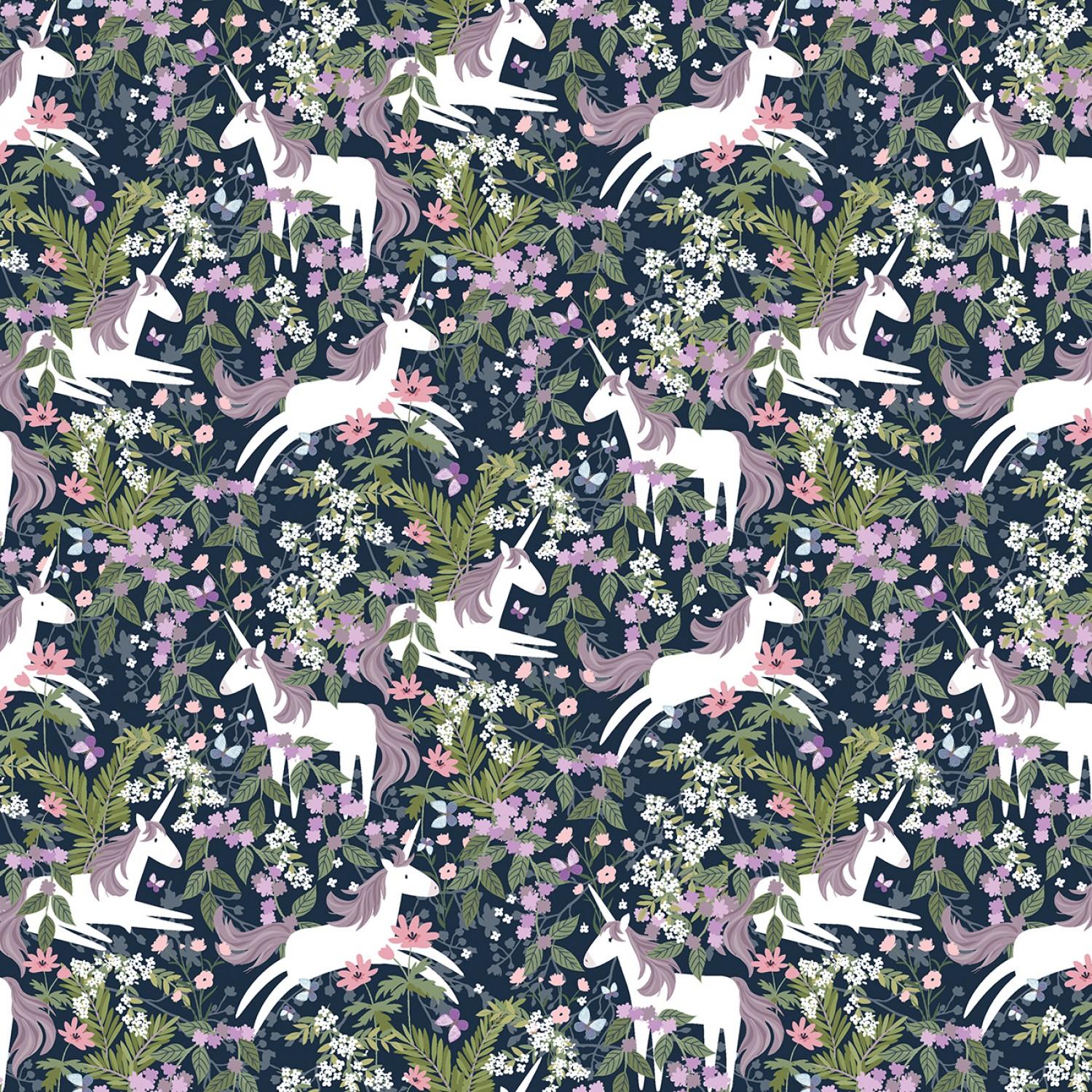 Little Bit Of Magic - Unicorn in Magical Forest - CD8868-Navy