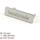 Metal Bag Label: "handmade" - EBLBL-1NL