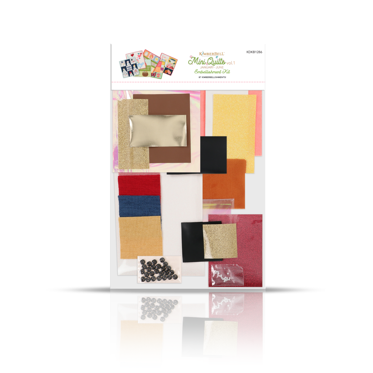 Mini Quilts Volume 1 Jan-Jun Embellishment Kit # KDKB1286