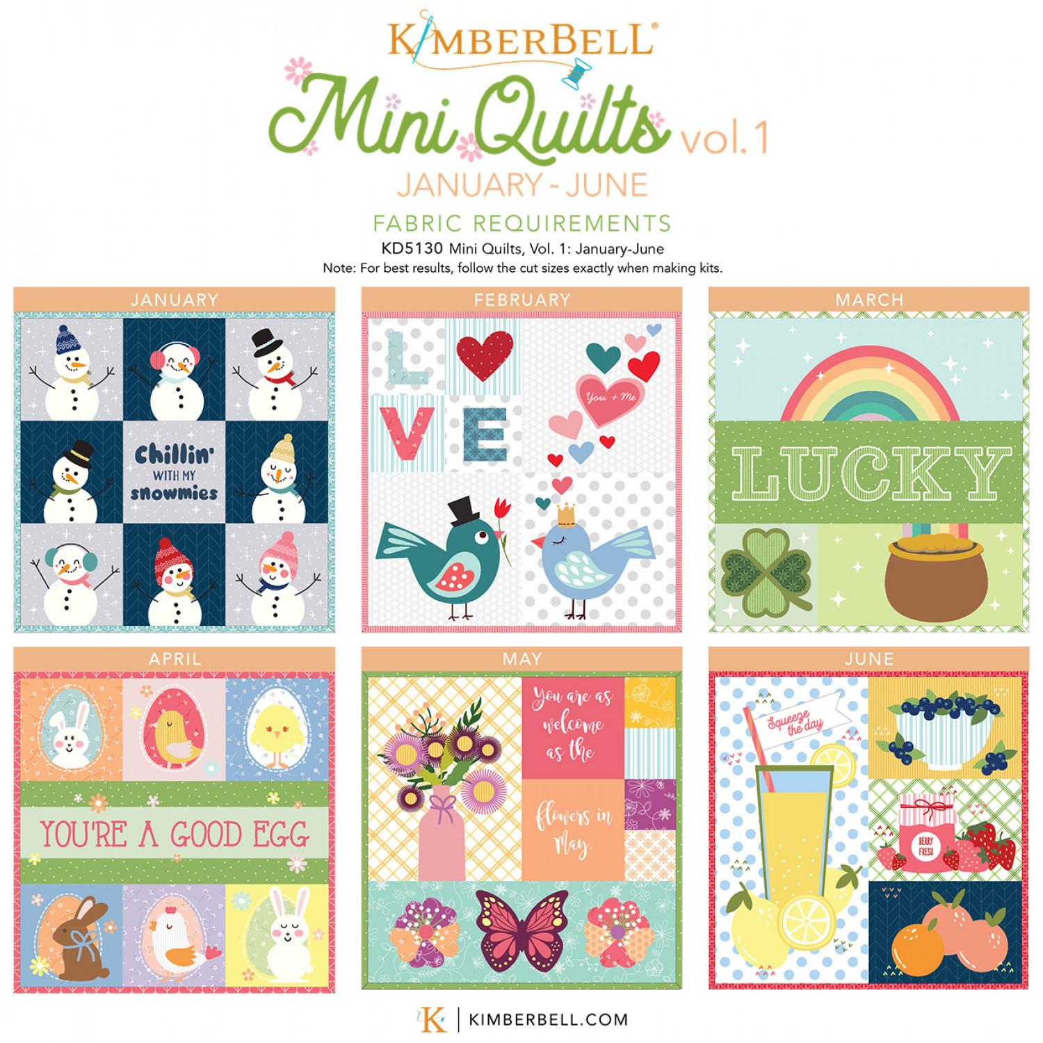 Mini Quilts Volume 1 January - June # KD5130