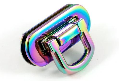 Oval Flip Lock - Rainbow - FLIPLOCK-SM-IRI/1