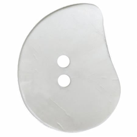 Paisley Polyamide White Button 2in - 390209DL