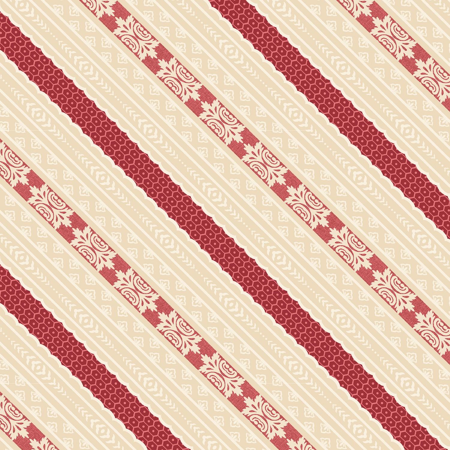 Pathways - Cream/Pink Ticking Stripe # 98704-133