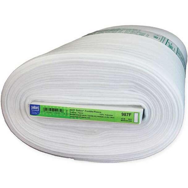 Pellon Fusible Fleece, White, 44" 100% Polyester - PL879F  Full Roll Only