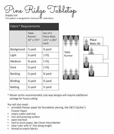 Pine Ridge Tabletop # PQD-242