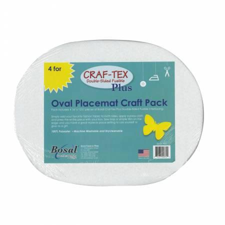 Placemat Craft Pack 16-1/2in x 13-1/4in Oval 4pk - PM-2B*