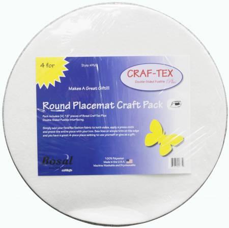 Placemat Craft Pack 16in Round 4pk - PM-38