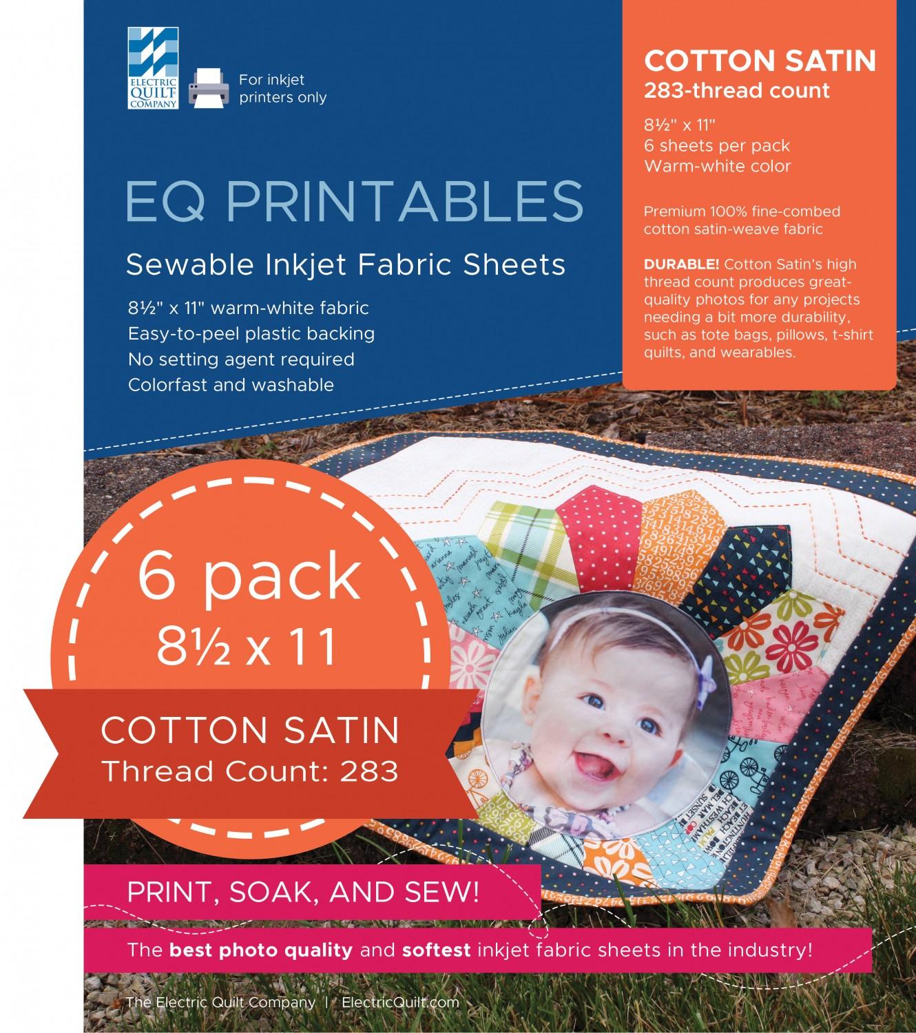 Premium Cotton Satin Inkjet Fabric Sheets P-CS811