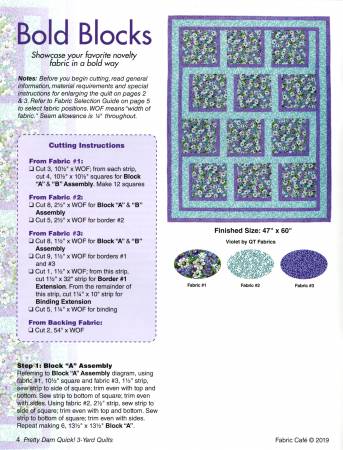 Pretty Darn Quick 3-Yard Quilts Pattern Book - 031940