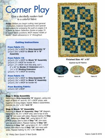 Pretty Darn Quick 3-Yard Quilts Pattern Book - 031940