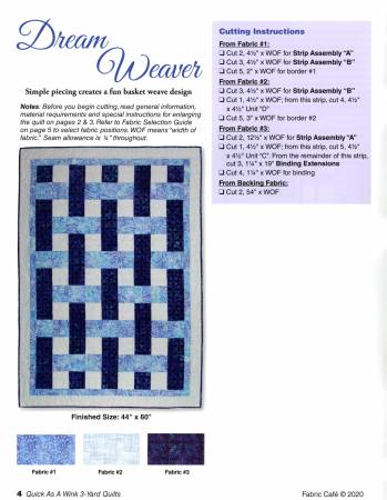 Quick As A Wnk 3-Yard Quilts - 032040
