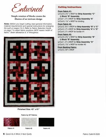 Quick As A Wink 3-Yard Quilts Booklet