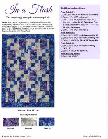 Quick As A Wnk 3-Yard Quilts - 032040