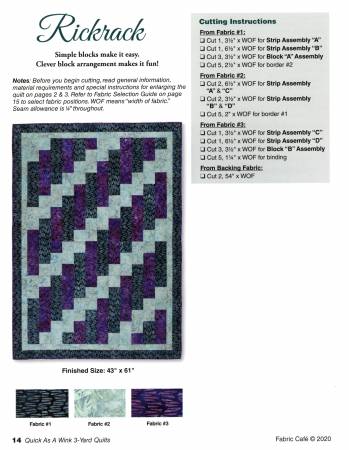 Quick As A Wnk 3-Yard Quilts - 032040