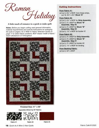 Quick As A Wnk 3-Yard Quilts - 032040