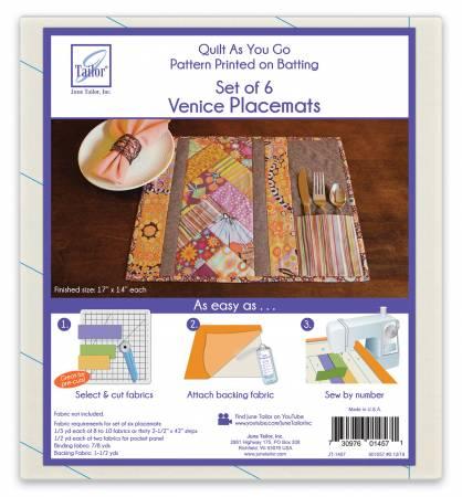Quilt As You Go Placemat Venice Pattern - JT-1457
