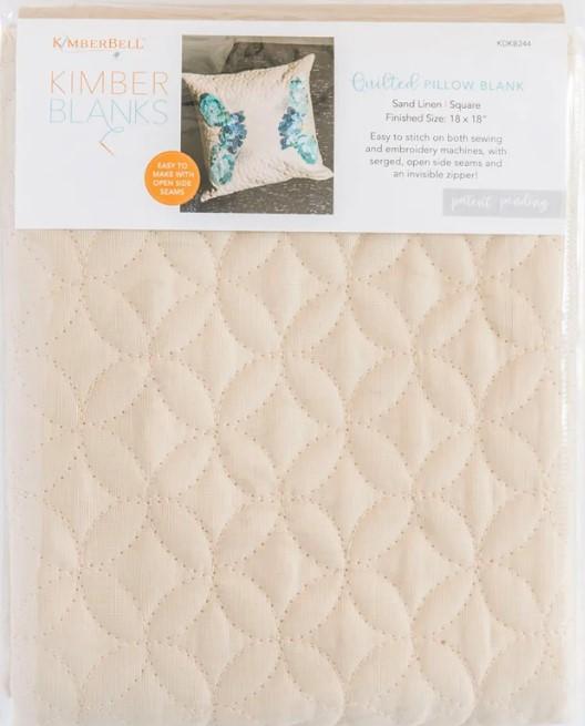 Quilted Pillow Cover Blank, 18 x 18″ Sand Linen - KDKB244 - SPECIAL ORDER
