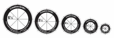 Creative Grids Quilt Ruler Circles Quilt Rule (5 per pack)  CGRCRCL