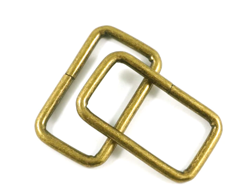 Rectangle Rings - 1 1/2" - Antique Brass - 4 Pack - REC-WIRE38mm-AB/4