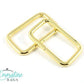 Rectangle Rings - 1 1/2" - Goldl - 4 Pack - REC-WIRE38mm-GO/4