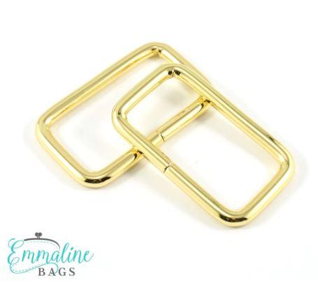 Rectangle Rings - 1 1/2" - Goldl - 4 Pack - REC-WIRE38mm-GO/4