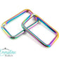 Rectangle Rings - 1 1/2" - Iridescent - 4 Pack - REC-WIRE38mm-IRI/4