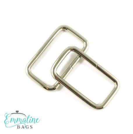Rectangle Rings - 1 1/2" - Nickel - 4 Pack - REC-WIRE38mm-NL/4