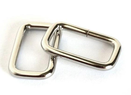 Rectangular Rings: 18mm (3/4") - Nickel - 4 pack